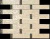 114564 mosaici listoni su rete almond/nero