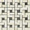 Cassia pin wheal mosaico bianco/ nero