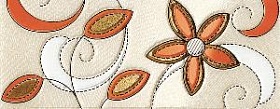 Listello flowers corallo