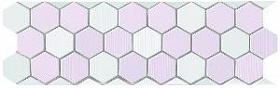Esagono Bianco Rosa Mos. List.