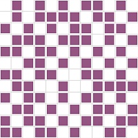 Mosaico Organza Blanco-Lila