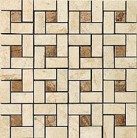 Cassia pin wheal mosaico  beige/noce