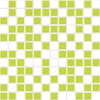 Mosaico Organza Blanco-Pistacho