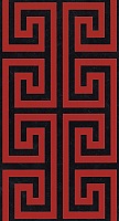 Greca Nero / Rosso Inserto