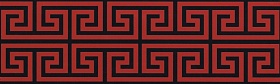Greca Nero / Rosso Listello
