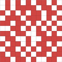 Shine Mosaico White-Red
