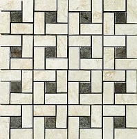 Cassia pin wheal mosaico bianco/ nero